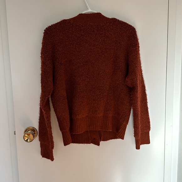 Fuzzy rust cardigan - Picture 2 of 2